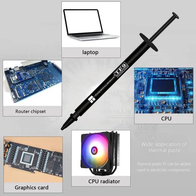 Alt view image 4 of 6 - TF9 1.5g Thermal Grease,The High Performance Thermal Paste for Cooling All Processors, Heat Sink Paste High Durability 1.5W/m. Graphics Cards and Heat Sinks in Computers and Consoles