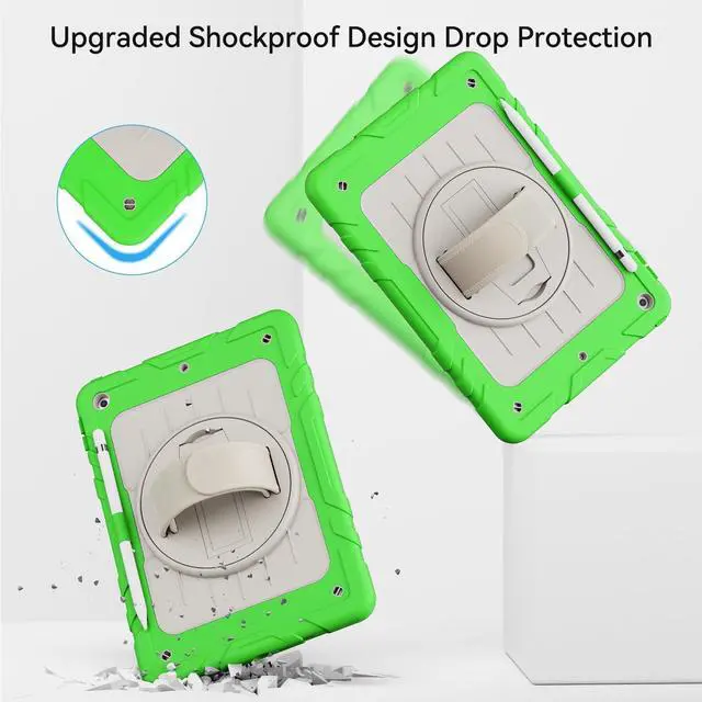 Alt view image 5 of 7 - Case for ipad 9th Generation/iPad 8th Generation/iPad 7th Generation, Slim Heavy Duty Shockproof Rugged Protective Case with Kickstand for iPad 10.2 inch 2021/2020/2019