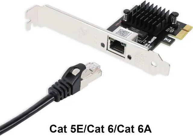 Alt view image 3 of 7 - 2.5GBase-T PCI-E Network Card,Single RJ45 Port 2500/1000/100M/10Mbps Network Adapter with Realtek RTL8125B Ethernet Controller, Support Windows 11/10/8/7, Windows Server, Linux