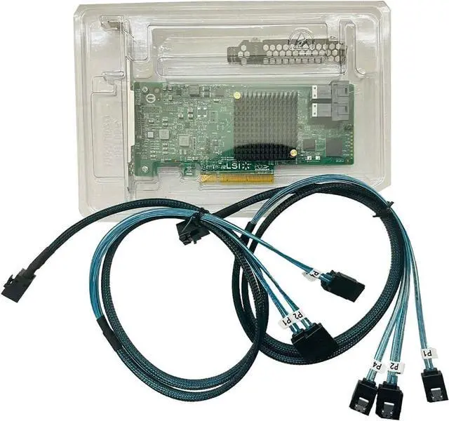 Alt view image 2 of 6 - LSI 9300-8i RAID Controller Card PCI E 3.0 12Gbps HBA IT Mode ZFS FreeNAS unRAID RAID Expander + 2 SFF-8643 SATA Cable