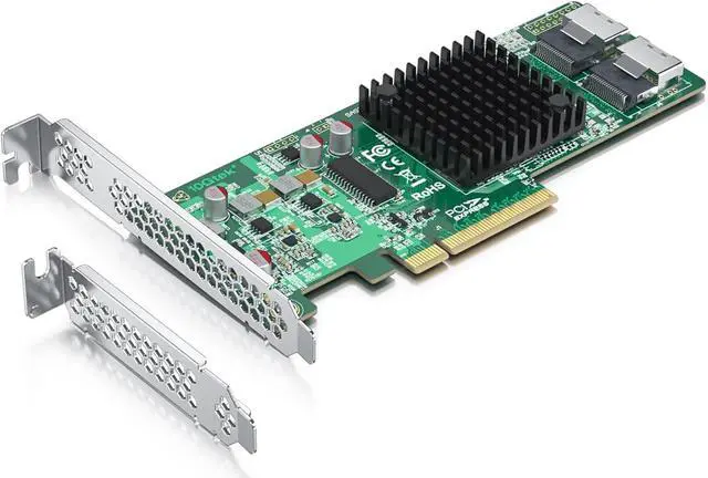 Main image of LSI SAS 9211-8i RAID Controller Card, 6Gb/s Internal SAS/SATA HBA Card, LSI SAS2008 Chip, PCI Express 2.0 X8, 2X Mini SAS SFF-8087 Ports