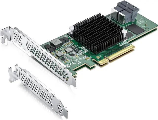 Main image of 12G Internal PCI Express SAS/SATA HBA Raid Controller Card, Broadcom's SAS 3008, Compatible for SAS 9311-8I, Support Raid 0/1/1E/10