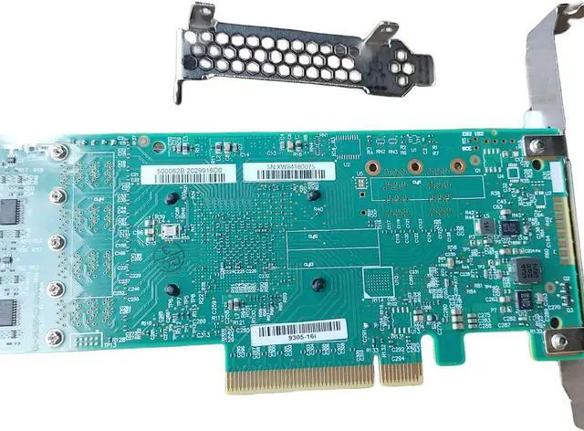 Alt view image 2 of 4 - SAS9305-16i LSI 9305-16i SATA SAS 12Gbs RAID Controller Host Bus Adapter PCIe 3.0 x8 IT-Mode 05-25703-00 HBA (9305-16I)
