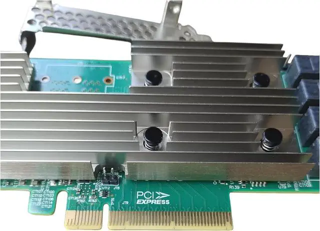 Alt view image 3 of 4 - SAS9305-16i LSI 9305-16i SATA SAS 12Gbs RAID Controller Host Bus Adapter PCIe 3.0 x8 IT-Mode 05-25703-00 HBA (9305-16I)