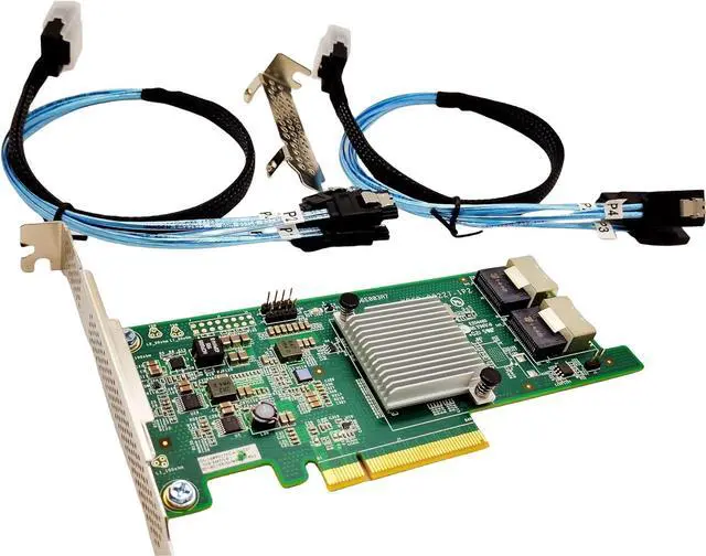 Alt view image 2 of 7 - LSI 9207-8i RAID Controller Card SAS 6Gbs HBA P20 IT Mode for ZFS FreeNAS unRAID RAID Expander Card + 2 * 8087 SATA Cable