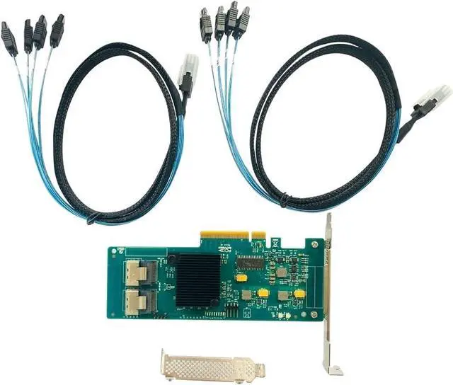 Alt view image 2 of 3 - LSI 9201-8i RAID Controller Card HBA FW P20 6G 9211-8i IT Mode ZFS FreeNAS unRAID SAS PCI E Expander Card + 2*SFF-8087 SATA