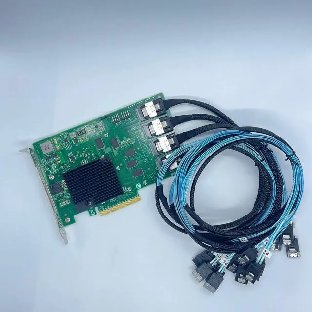 Main image of SAS9201-16i LSI 9201-16i 16-Lane 6Gbps RAID Controller Card HBA P19 PCI E Expander Card IT Mode ZFS FreeNAS unRAID+4* Cable SATA