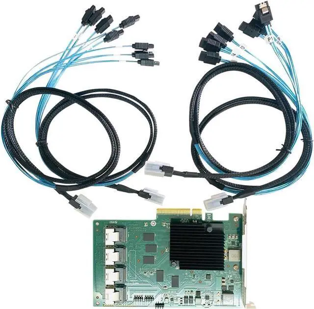 Main image of LSI 9201-16i 16-Lane 6Gbps RAID Controller Card HBA P19 PCI E Expander Card IT Mode ZFS FreeNAS unRAID+4* Cable SATA