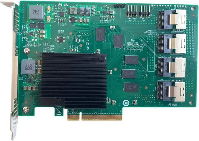 Alt view image 3 of 5 - LSI 9201-16i 16-Lane 6Gbps RAID Controller Card HBA P19 PCI E Expander Card IT Mode ZFS FreeNAS unRAID+4* Cable SATA