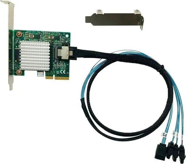 Alt view image 2 of 4 - H1110 RAID Controller Card SATA 6Gbps HBA LSI 9211-4i P20 IT Mode for ZFS FreeNAS unRAID RAID 1*SFF-8087 SAS Cable
