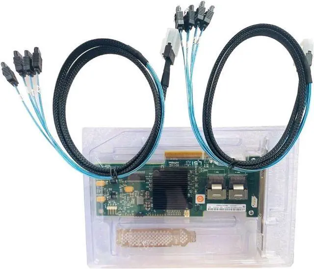 Main image of LSI 9220-8i RAID Controller Card SAS 6Gbps HBA FW:P20 9211-8i IT Mode ZFS FreeNAS unRAID Expander Card + 2 * SFF8087 SATA Cable