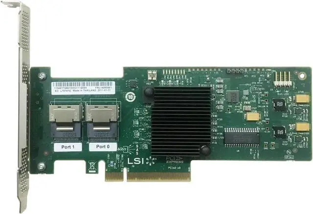 Alt view image 2 of 5 - LSI 9220-8i RAID Controller Card SAS 6Gbps HBA FW:P20 9211-8i IT Mode ZFS FreeNAS unRAID Expander Card + 2 * SFF8087 SATA Cable