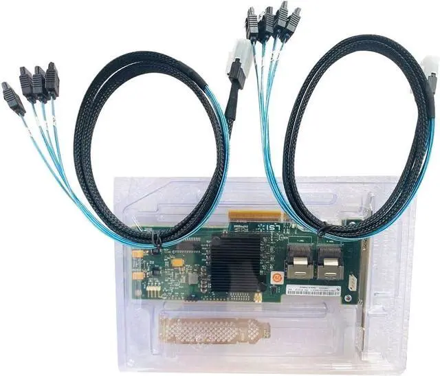 Alt view image 2 of 3 - LSI 9223-8i RAID Controller Card SAS 6Gbps PCI E HBA FW:P20 9211-8i IT Mode ZFS FreeNAS unRAID RAID Expander 2* SFF8087 SATA