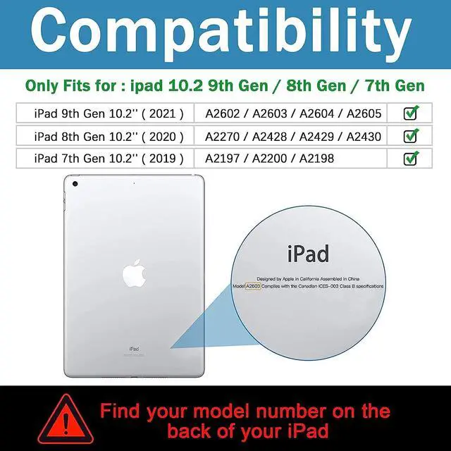 Alt view image 2 of 6 - Case for iPad 9th Generation/iPad 8th 7th Generation 10.2 inch 2021/2020/2019 Heavy Duty Shockproof Rugged Protective Cover 10.2 with Stand Kids Red+Blue