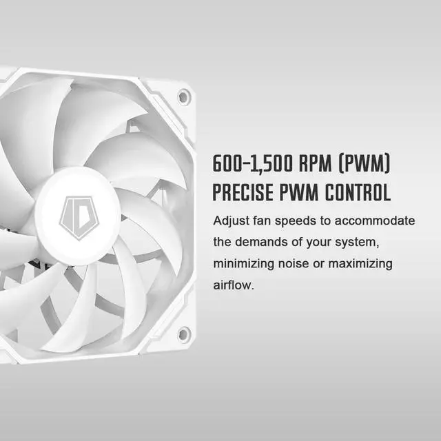 Alt view image 4 of 7 - ID-COOLING SE-224-XTS White CPU Cooler For Desktop 4 Heatpipes CPU Air Cooler White LED Light 120mm PWM Fan CPU Fan for Intel LGA1700/115X/1200; AMD AM4/AM5