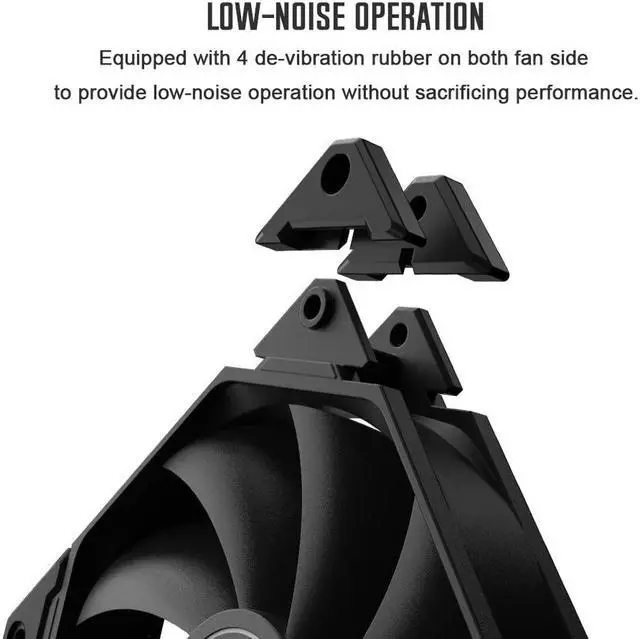 Alt view image 3 of 7 - ID-COOLING TF-12025 Black Case Fan 120mm PWM Fan CPU Cooling Fan for CPU Cooler/Radiator/PC