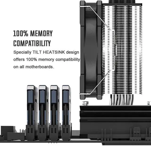 Alt view image 5 of 7 - ID-COOLING TF-12025 Black Case Fan 120mm PWM Fan CPU Cooling Fan for CPU Cooler/Radiator/PC