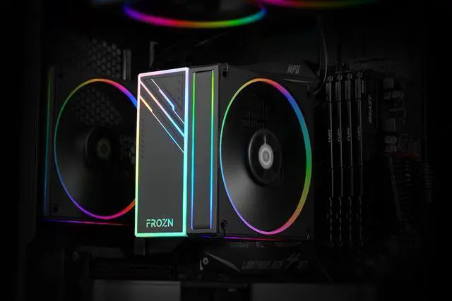 Alt view image 6 of 7 - ID-COOLING IS-55 Black Desktop CPU Cooler Low Profile 57mm Height CPU Air Cooler 5 Heatpipes 120x120x15mm Slim Fan, CPU Fan for Intel LGA1700/115X/1200; AMD AM4/AM5