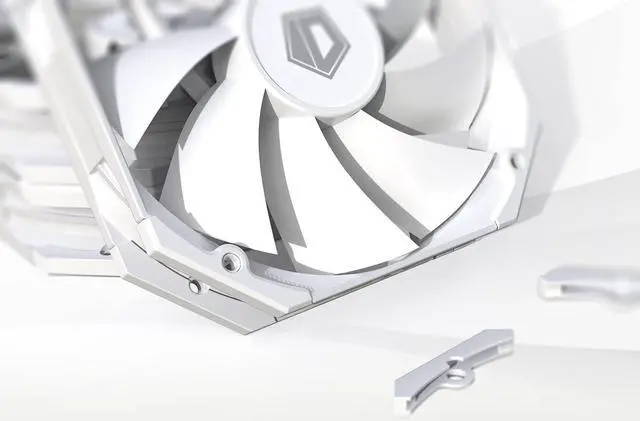 Alt view image 3 of 7 - ID-COOLING SE-207-XT Slim Snow 135mm Height White CPU Cooler 7 Heat Pipes Dual-Tower CPU Air Cooler with 120mm PWM Fan TDP 220W, CPU Fan for Intel 1700/1200/115X, AMD AM5/AM4