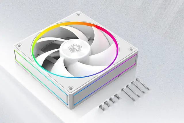 Alt view image 2 of 7 - ID-COOLING AF-127-W 120mm Case Fan ARGB FDB Bearing PC Fan Daisy Chain Connector Computer Fan for Radiator/CPU Air Cooler/Computer Case, White