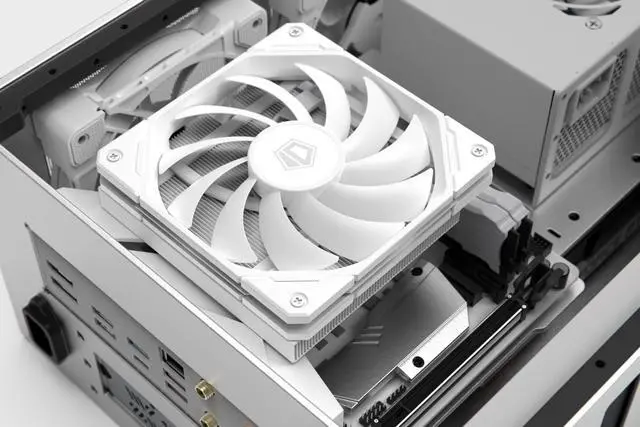 Alt view image 6 of 7 - ID-COOLING IS-67-XT White 67mm Height Low Profile CPU Cooler 6 Heatpipes CPU Air Cooler for HTPCs, ITX, and Small Form Factor Builds, 120x15mm Slim Fan, Support Intel LGA1700/1200/115X, AMD AM5/AM4