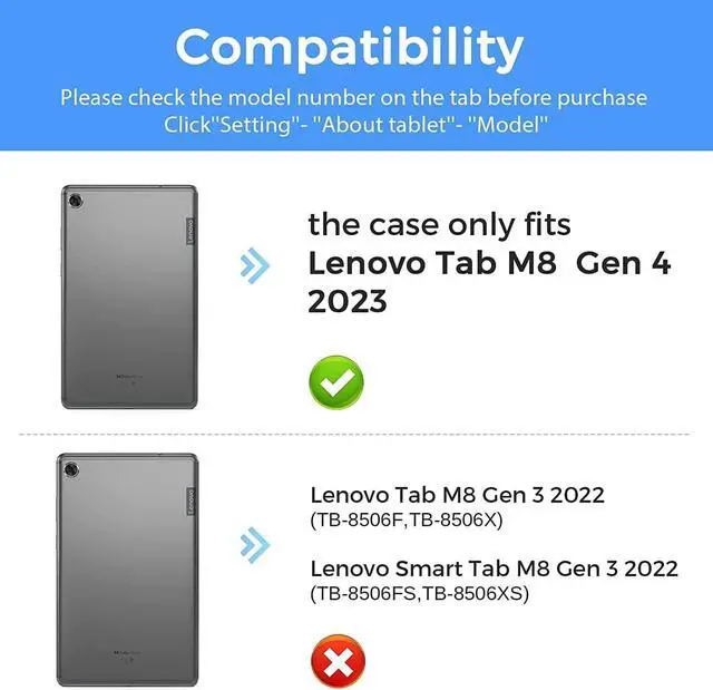 Alt view image 2 of 7 - for Tab M8 Tablet Case 4th Gen 2024 203 Model TB301XU/TB-300FU for Kids | Silicone Rugged Protective Case with Rotating Stand Hand Strap Shoulder Strap for Tab M8 Tablet | Red