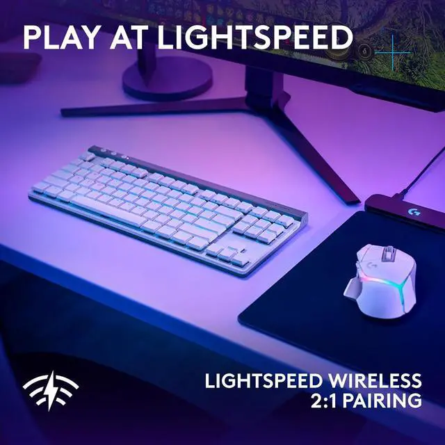 Alt view image 2 of 7 - G502 X Plus Wireless Gaming Mouse & G515 Lightspeed TKL Wireless Gaming Keyboard, Fully Programmable RGB Low-Profile Gaming Keyboard & Mouse Combo \u2013 PC/Mac - White