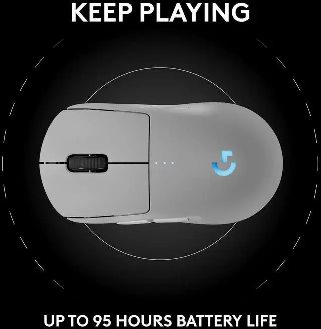 Alt view image 7 of 7 - G PRO 2 Lightspeed Wireless Gaming Mouse, Right- or Left-Handed Mouse with up to 4 Customizable and Switchable Magnetic Side Buttons, 44K DPI Sensor, USB-C Charging, for PC/Mac - White