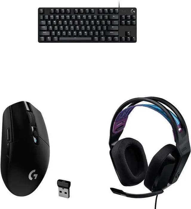 Main image of TKL SE Mechanical Keyboard + G305 Lightspeed Wireless Gaming Mouse + G335 Wired Gaming Headset Bundle - Black