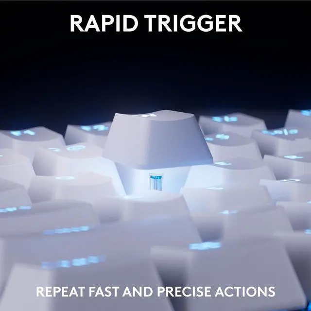 Alt view image 3 of 7 - G PRO X TKL Rapid Tenkeyless Wired Gaming Keyboard with Magnetic Analog Switches, Rapid Trigger Mode, Adjustable Actuation, and Customizable RGB Lighting - White