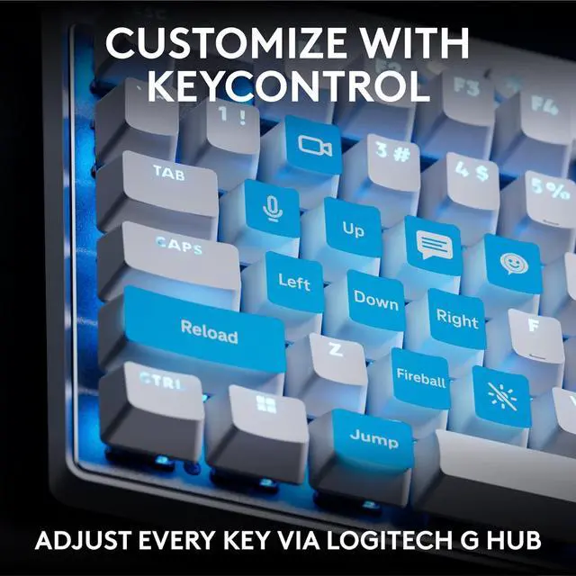 Alt view image 5 of 7 - G PRO X TKL Rapid Tenkeyless Wired Gaming Keyboard with Magnetic Analog Switches, Rapid Trigger Mode, Adjustable Actuation, and Customizable RGB Lighting - White