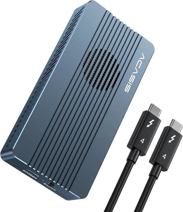 Alt view image 2 of 7 - ACASIS 40Gbps M.2 NVMe SSD Enclosure & 10Gbps NVME SSD Reader Adapter, Aluminium Alloy Housing Fast Heat Dissipation, TBU 405 Pro for M1 M2 Pro/Max, Compatible with USB4/3.2/3.1/3.0/2.0