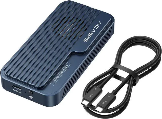 Main image of ACASIS 80Gbps M.2 NVMe SSD Enclosure Bundle with [ Certified] 80Gbps Thunderbolt 5 Cable 1.6FT, Compatible with Thunderbolt5/USB4 V2.0, Back Compatible with Thunderbolt4/3/USB4 V1.0, USB3.2/3.1/3
