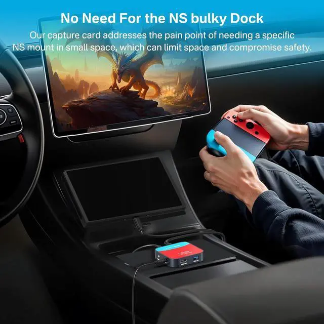 Alt view image 7 of 7 - Capture Card for Nintendo Switch, ACASIS Capture Card & Docking Station 2-in-1, 1080P 60FPS Video Capture Card for Nintendo/Streaming/Meeting, 2*USB-A 3.0 (USB c Capture Card)
