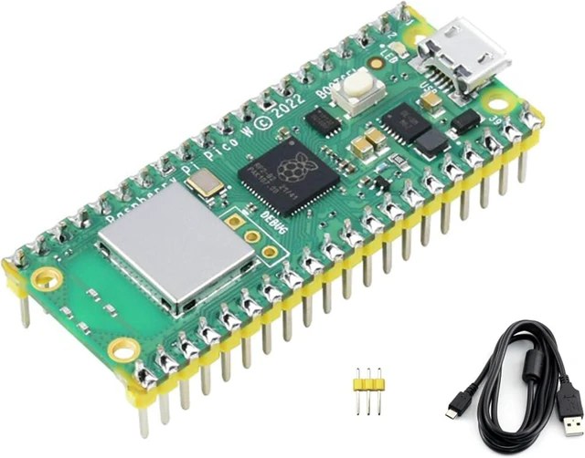Main image of Pi Pico W Microcontroller Board with Pre-Soldered Header, Built-in Wi-Fi 4 and Bluetooth 5.2, Based on Official RP2040 Dual-core Processor