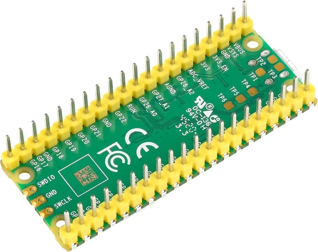 Alt view image 7 of 7 - Pi Pico Microcontroller Development Board with Pre-Soldered Header, Based on Official RP2040 Chip, Dual-Core ARM Cortex M0+ Processor up to 133 MHz, 26x Multi-Function GPIO Pins