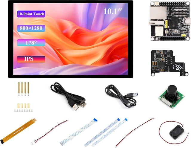 Main image of ESP32-P4-NANO Dev Board, ESP32-P4 Chip: RISC-V Dual-Core and Single-Core Processors, Human-Machine Rich Interfaces, Comes with Speaker+PoE Module+Camera+10.1inch DSI Capacitive Touch Display