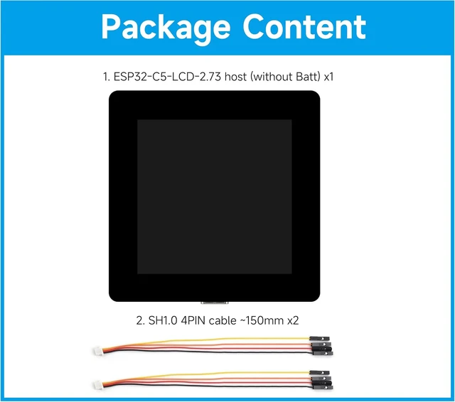 Alt view image 2 of 7 - ESP32-C5 2.73inch LCD Display Dev Board, 32-bit RISC-V Processor, 320×320
