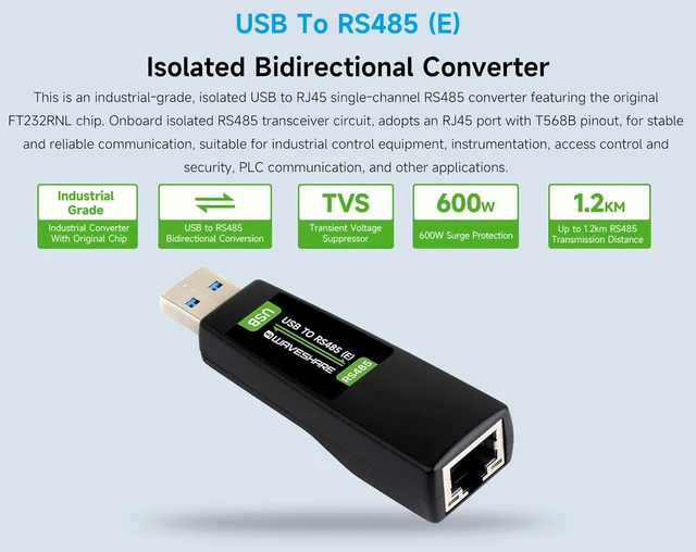 Alt view image 3 of 7 - USB to RS485 Industrial-Grade Isolated Converter, with FT232RNL Stable Chip