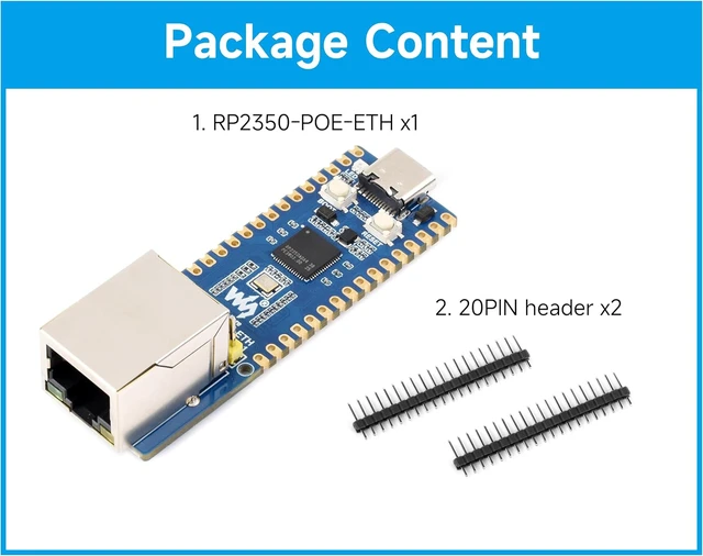Alt view image 7 of 7 - RP2350-POE-ETH Development Board, Standard Version, No PoE Module