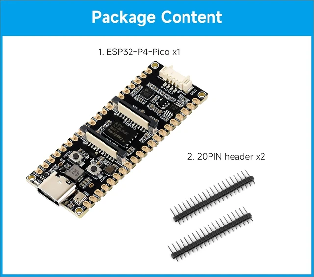 Alt view image 2 of 7 - ESP32-P4-Pico Development Board, Based On ESP32-P4, RISC-V Dual-Core and Single-Core Processors, Rich Human-Machine Interfaces, MIPI-CSI, MIPI-DSI, GPIO Header Compatible with Raspberry Pi Pico Hats