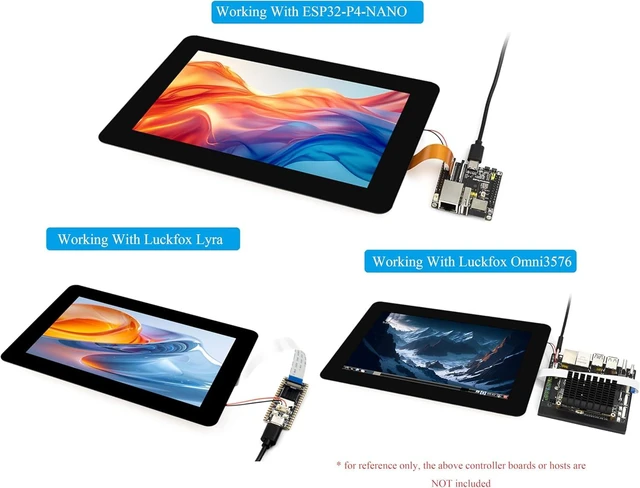 Alt view image 6 of 7 - 7inch DSI Capacitive Touch Screen Compatible with Raspberry Pi 5/4B/3B+/3B/RK3506-Lyra/RK3576/ESP32-P4, 720×1280 IPS Display, 10-Point Touch, Anti-Fingerprint Process