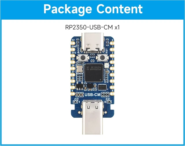 Alt view image 2 of 6 - RP2350-USB-C Dev Board, RPi Microcontroller, Dual-core & Dual-Architecture