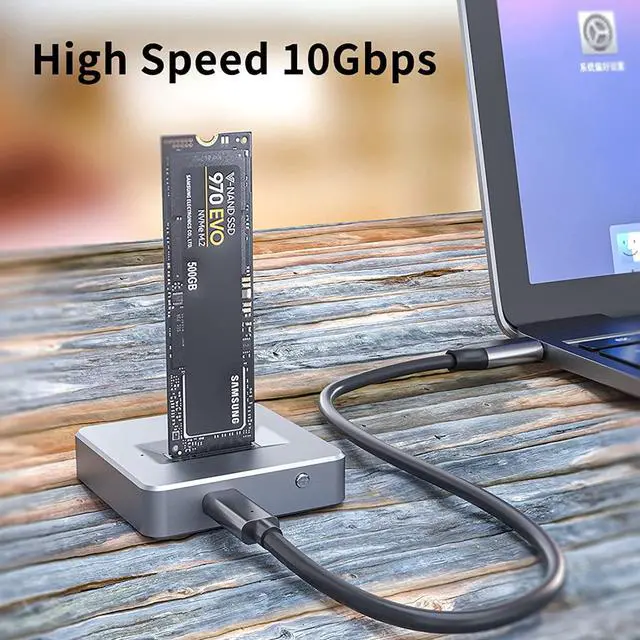 Alt view image 2 of 7 - ACASIS USB C 10G to NVME and NGFF Docking Station for M2 SSD and SATA, Supports Hard Drives up to 8TB(NVMe&NGFF Docking, Space Grey)