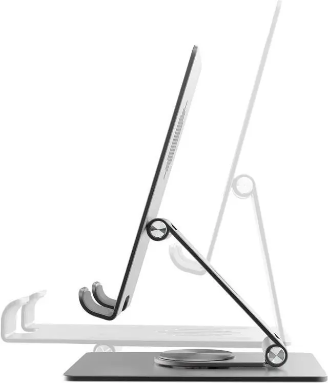 Alt view image 6 of 6 - Tablet Stand for Desk, Adjustable 360% Rotation Rotatable, Holder Stand - Compatible with iPhone, Apple iPad, Samsung Galaxy and Kindle Fire Tablets