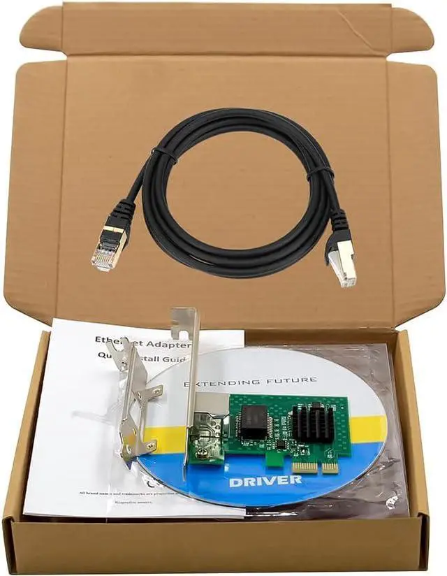 Alt view image 6 of 6 - 2.5GBase-T PCIe 3.1 Network Adapter with Intel I225-V+3ft Cat8 Ethernet Cable 2500/1000/100Mbps PCI Express Gigabit Ethernet Card RJ45 LAN Controller for Windows 10/11 with Low Profile Bracket