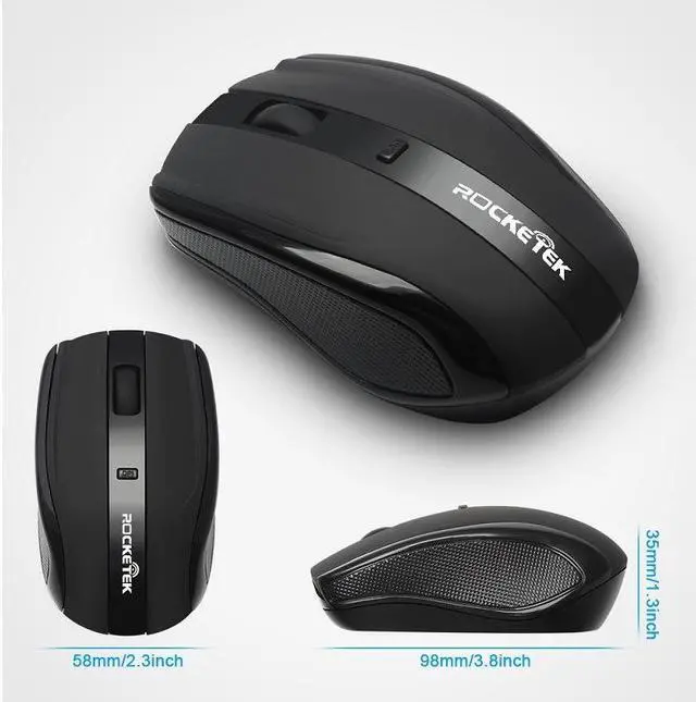 Alt view image 5 of 5 - Wireless Mouse, 2.4G Ergonomic Optical Mouse, Computer Mouse for Laptop, PC, Computer, Chromebook, Notebook, 24 Months Battery Life