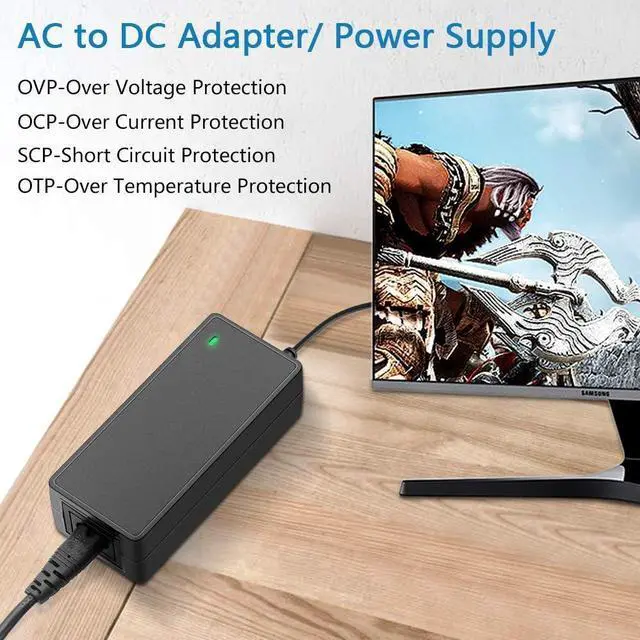 Alt view image 7 of 7 - 14V Power Cord for Samsung Monitor 14V 3A 2.5A 2.14A 1.78A 42W Power Supply AC DC Adapter for Samsung SyncMaster 15" 17" 18" 19" 20" 22" 23" 24" 27" Screen TFT LED LCD TV Monitor