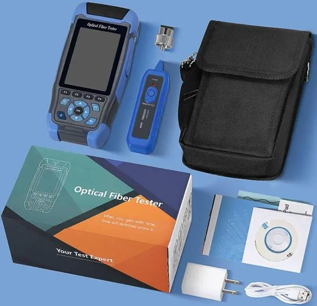 Alt view image 2 of 3 - Optic Cable Tester AUA900A Fiber Meter Time Domain Reflectometer with Digital Display Fro Identify Fiber Breakpoints