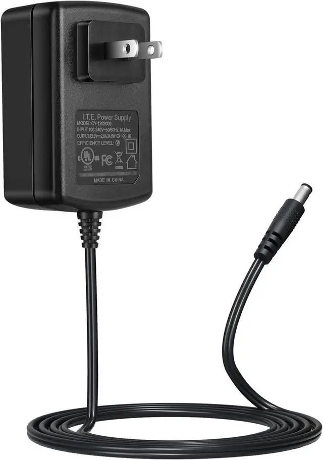 Main image of [UL Listed] AC to DC 12V 2A Power Supply Adapter 5.5mm x 2.1mm for CCTV Camera DVR NVR,LED Strip,24 Watt Max,1.2m Cord